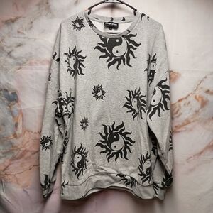 New Girl Order Yin Yang Graphic Oversized Sweatshirt